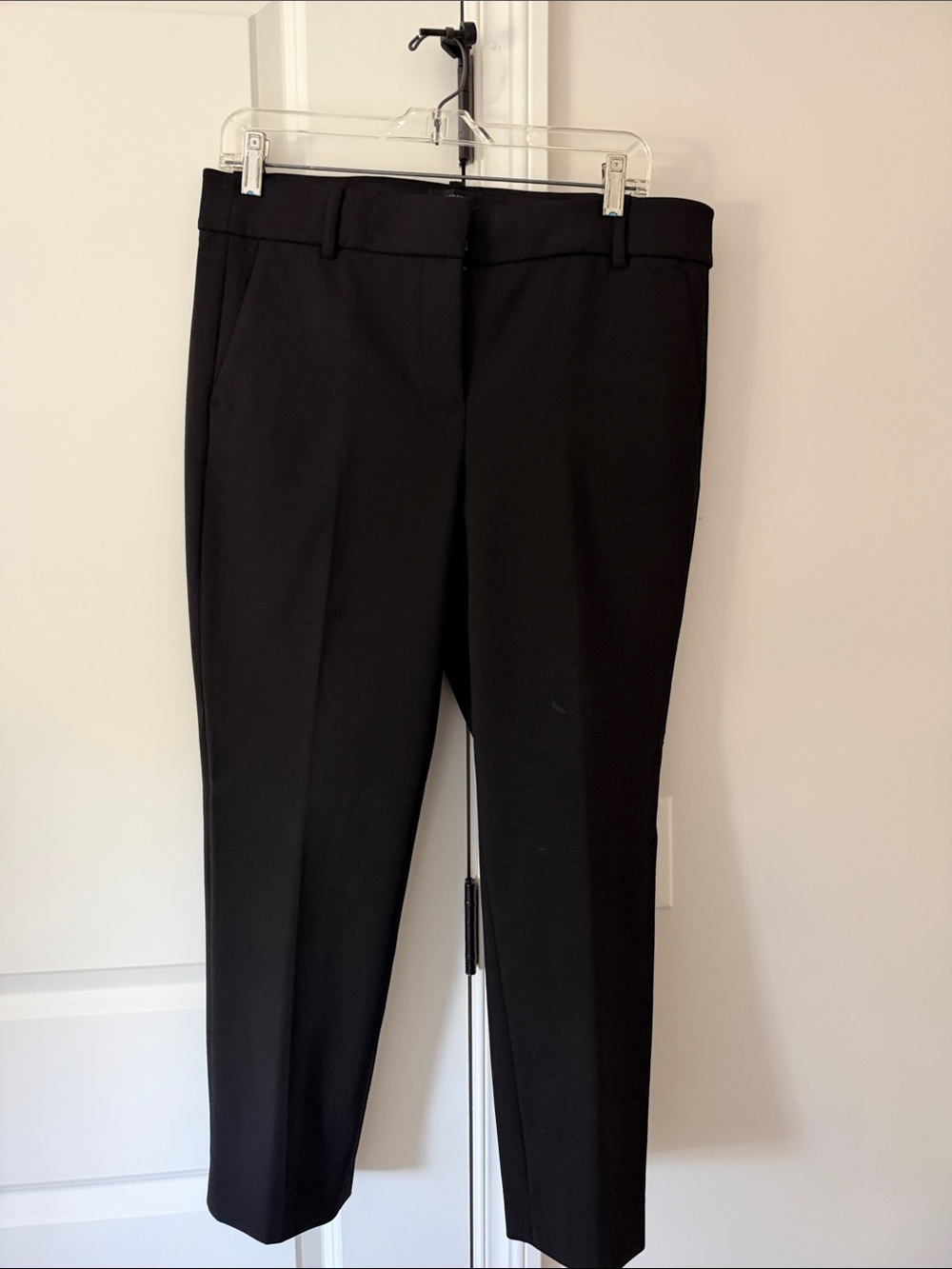 J. Crew Black Slim Tapered Dress Trousers